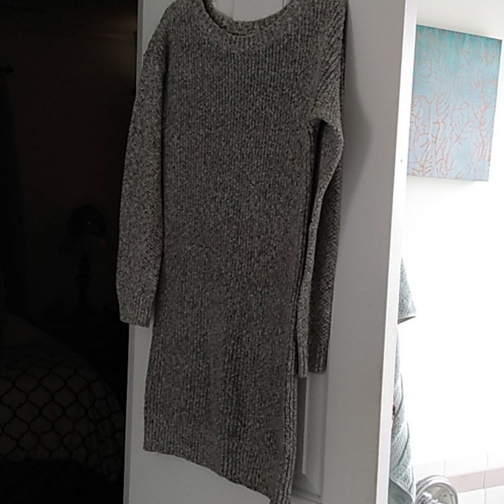 Hollister Gray Knit Sweater Dress